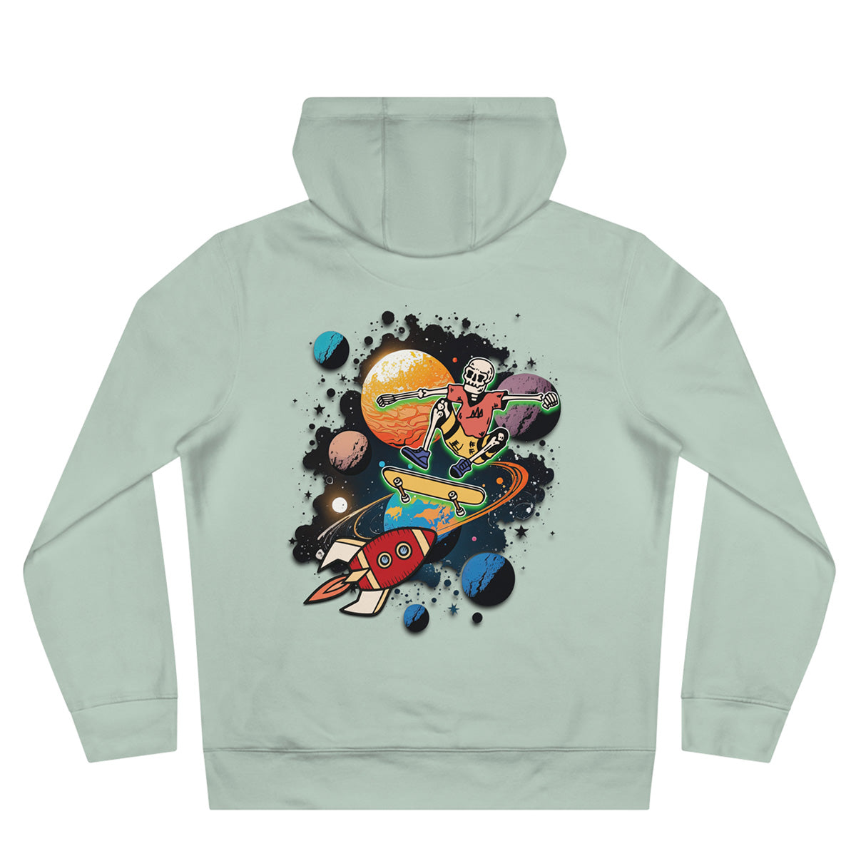 Space Skat'n Skeleton | Aqua Green