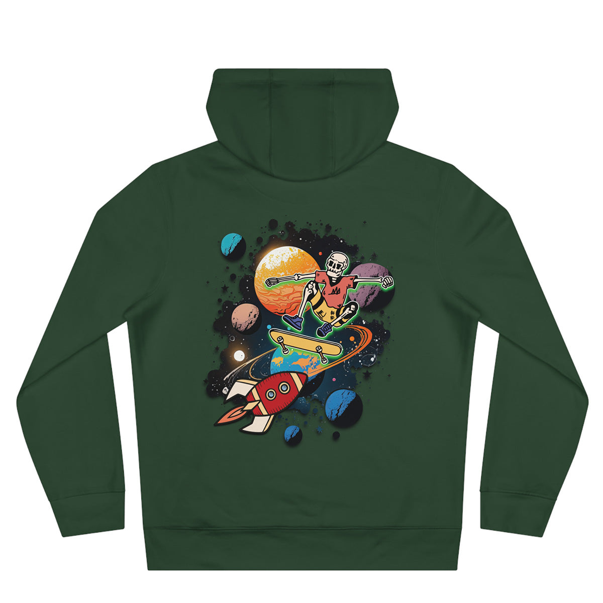 Space Skat'n Skeleton | Dark Green