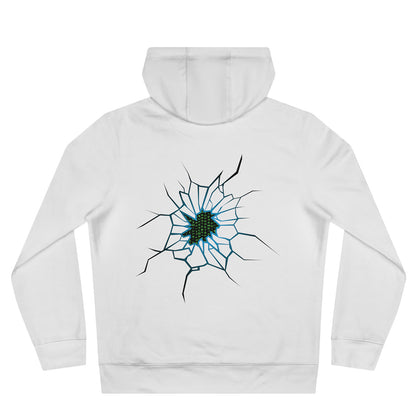 Blue Reality Breach Hoodie | White